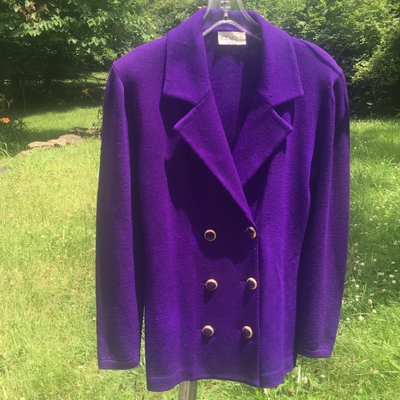 Classic and sophisticated wool knit jacket St John - Picture 3 of 8